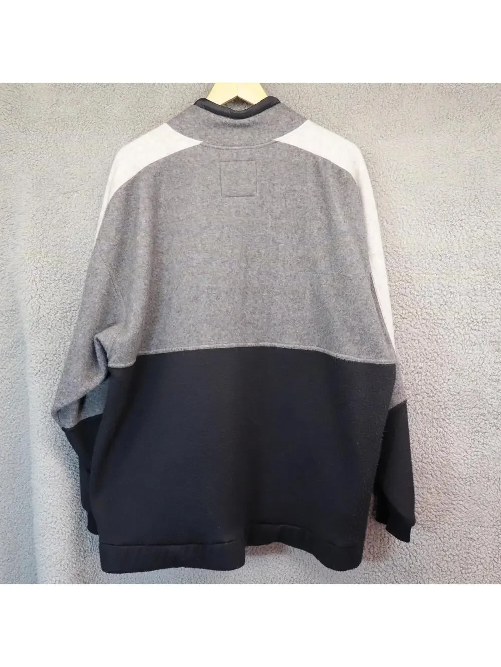 Bugle Boy XL Fleece 1/2 Zip Jacket Pockets vtg 90